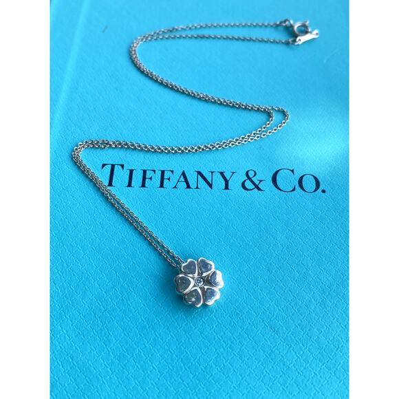 Authentic Tiffany & Co. Diamond  Necklace – Paloma Picasso Crown of Hearts - Picture 1 of 11
